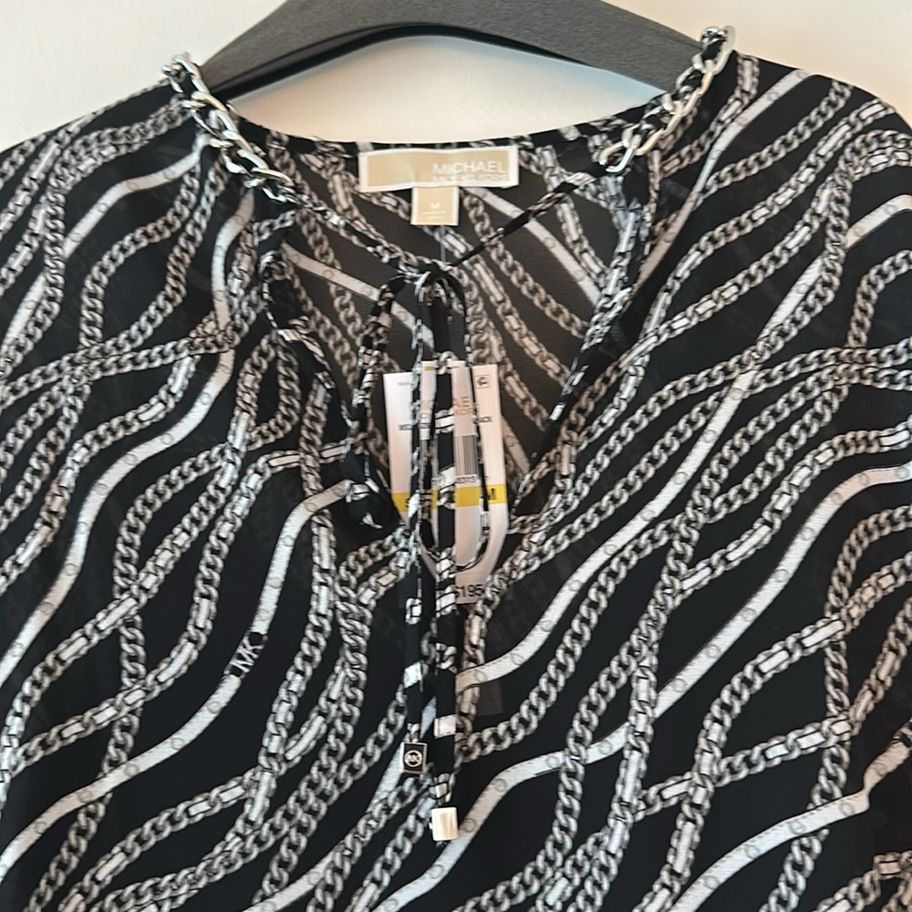 Brand new Michael Kors chain pattern blouse - Picture 4 of 8